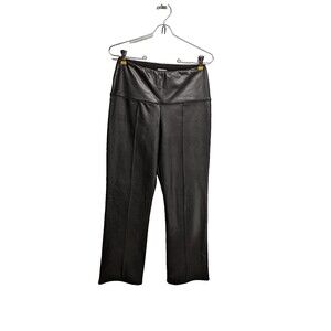 Joie Pants Women Medium Vegan Faux Leather Midrise Evening Black M